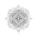 watches and time in geometric patterns, fractals tattoo design idea