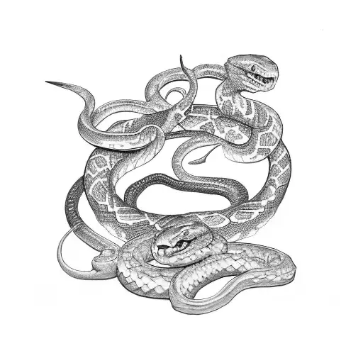 dagger with snake tattoo design idea