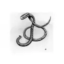 dagger with snake tattoo design idea