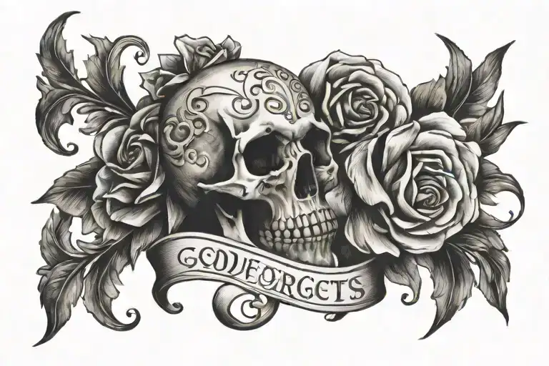 God never forgets but always forgives tattoo design idea