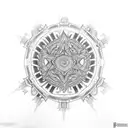 forearm mandala armour tattoo design idea