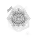 forearm mandala armour tattoo design idea