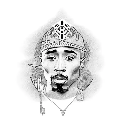 2pac tattoo design idea