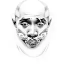 2pac tattoo design idea
