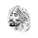 2pac tattoo design idea