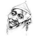 2pac tattoo design idea