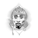 2pac tattoo design idea