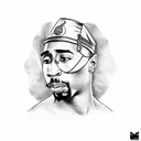 2pac tattoo design idea