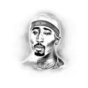 2pac tattoo design idea