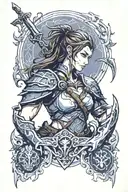 Skyrim tattoo design idea