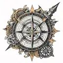 viking compass tattoo design idea