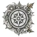 viking compass tattoo design idea