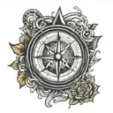 viking compass tattoo design idea