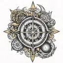 viking compass tattoo design idea