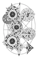 pisces, sagittarius, libra geometric tattoo design tattoo design idea