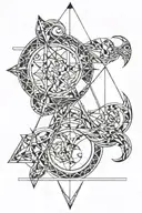 pisces, sagittarius, libra geometric tattoo design tattoo design idea