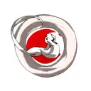 white snake, red sun tattoo design idea