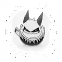 unique gengar pokemon  tattoo design idea