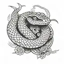 Japanese snake tattoo design idea