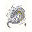 spiral dragon tattoo design idea