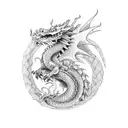 spiral dragon tattoo design idea