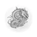 spiral dragon tattoo design idea
