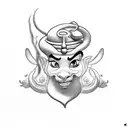 genie from the lamp tattoo design idea