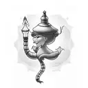 genie from the lamp tattoo design idea