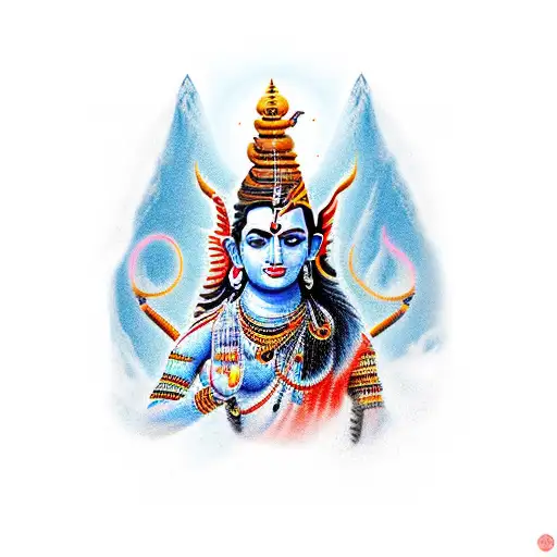 mahadev  in Himalaya  tattoo design idea