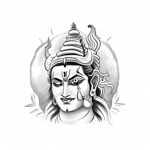 mahadev  in Himalaya  tattoo design idea