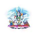 mahadev  in Himalaya  tattoo design idea