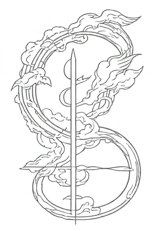 Heaven this Hell tattoo design idea