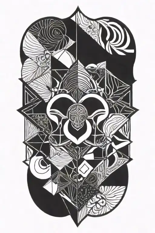 symmetrical shapes   tattoo design idea