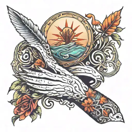 surrender tattoo design idea
