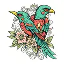 resplendent quetzal tattoo design idea