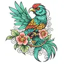 resplendent quetzal tattoo design idea