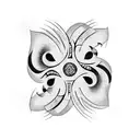 Yin and Yang, best friends tattoo design idea