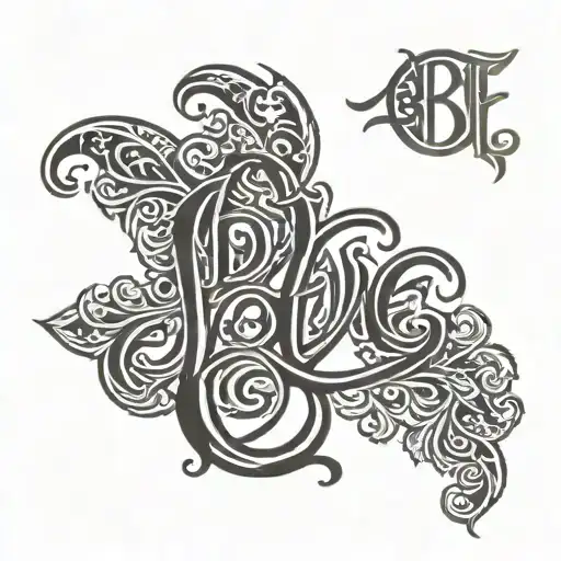 do an Ambigram tattoo with these two words: "Bita" and "Love"  tattoo design idea