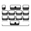 hjkl keyboard buttons in 3d tattoo design idea
