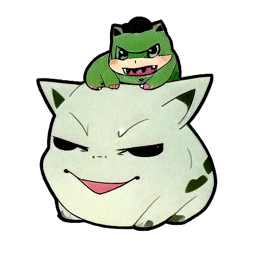 bulbasaur choking Cheryl from archer tattoo design idea