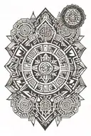 mayan calendar tattoo design idea
