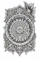 mayan calendar tattoo design idea