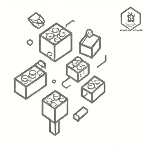 lego bricks tattoo design idea