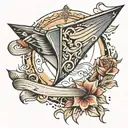 go with the flow kite detached  tattoo design idea