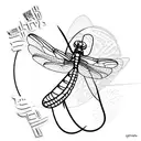 dragonfly with the word "dreamer" in one wing tattoo design idea