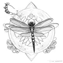 dragonfly with the word "dreamer" in one wing tattoo design idea