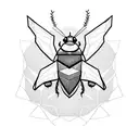 three triangles with bumble bee tattoo design idea