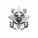 full sleeve, Valhalla, Vikings, marine Corp, semper fi, warrior tattoo design idea