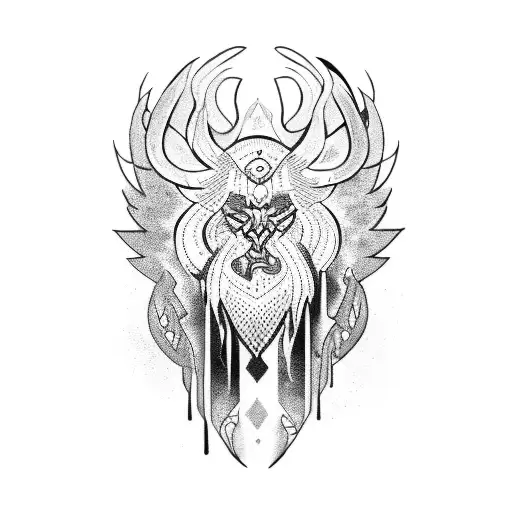 Nordic shaman tattoo design idea