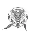 Nordic shaman tattoo design idea